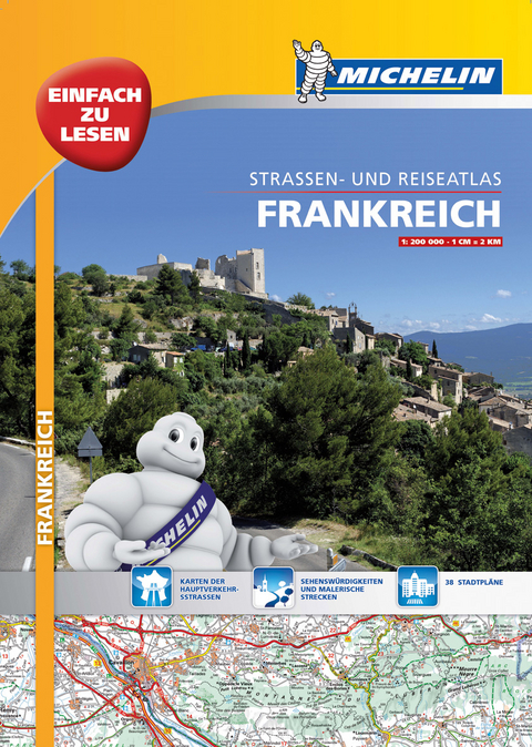 Michelin Straßenatlas Frankreich 1 200 000 mit ISBN 978 2 06