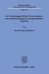 Der verfassungsgerichtliche Prozessvergleich unter Berücksichtigung des außergerichtlichen Vergleichs. - Sarah Kristina Göltenbott