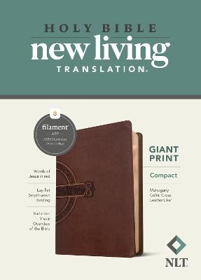 NLT Compact Giant Print Bible, Filament Edition, Mahogany -  Tyndale