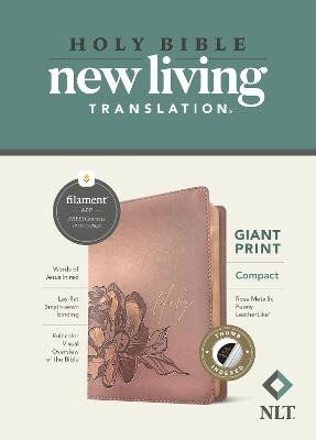 NLT Compact Giant Print Bible, Filament Edition, Rose -  Tyndale