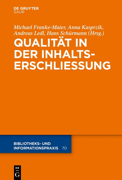 Qualität in der Inhaltserschließung - 