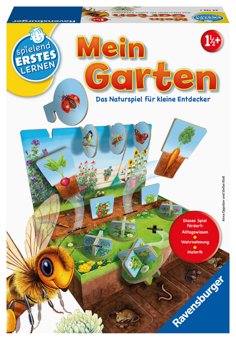 Ravensburger 24733 - Mein Garten - Lernspiel für Kinder ab 1,5 Jahren, Spielend Erstes Lernen für 1-2 Spieler - Anna Oppolzer, Stefan Kloß