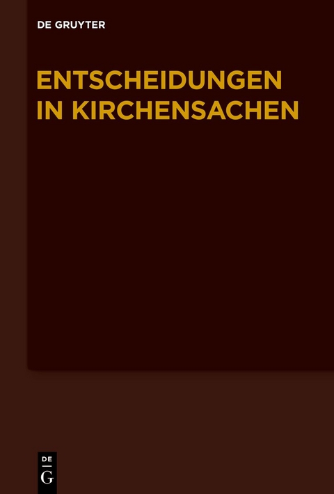 Entscheidungen in Kirchensachen seit 1946 / 1.1.2018–30.6.2018 - 