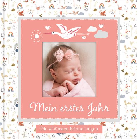 Babyalbum mit Fensterausschnitt für das 1. Lebensjahr zum Eintragen der schönsten Momente und Erinnerungen mit Platz für Fotos | für Mädchen - Lisa Wirth