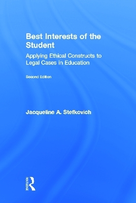 Best Interests of the Student - Jacqueline A. Stefkovich