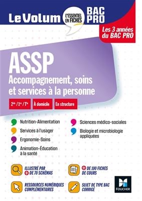 ASSP, accompagnement, soins et services à la personne : bac pro 2de, 1re, terminale, à domicile, en structure -  Van der veen-c