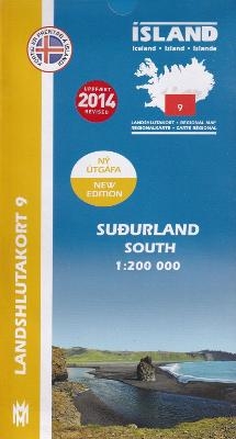 Sudurland South Iceland Map 1: 200 000: Regional map 9