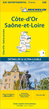 Cote-d'Or  Saone-et-Loire - Michelin Local Map 320 - Michelin