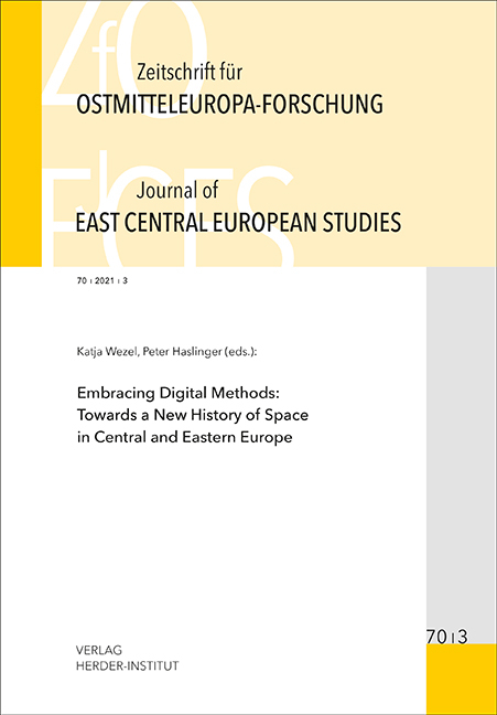 Zeitschrift für Ostmitteleuropa-Forschung (ZfO) 70/3 / Journal of East Central European Studies (JECES) - 