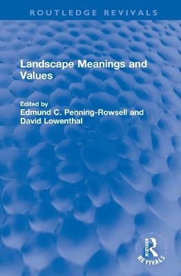 Landscape Meanings and Values - 