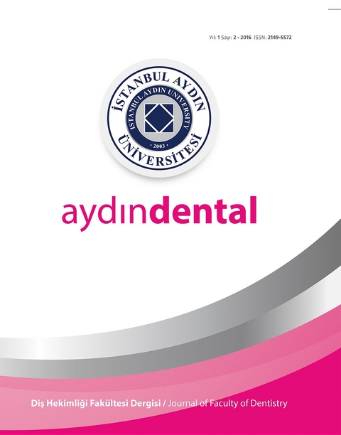 ISTANBUL AYDIN UNIVERSITY JOURNAL OF THE FACULTY OF DENTISTRY - 
