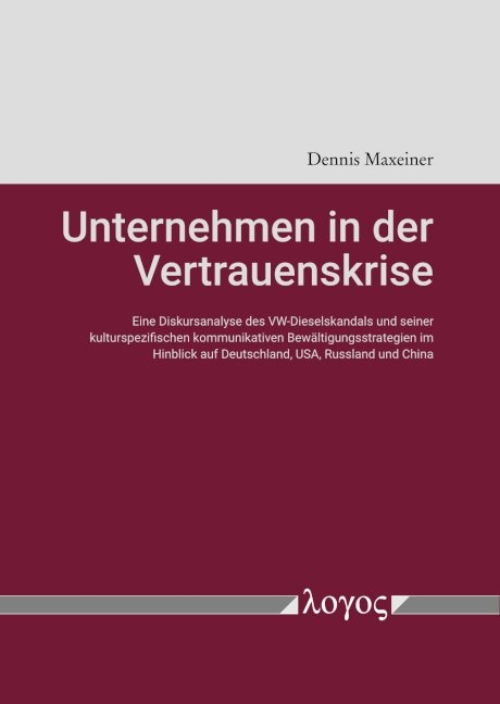 Unternehmen in der Vertrauenskrise - Dennis Maxeiner