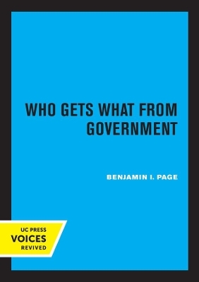 Who Gets What from Government - Benjamin I. Page