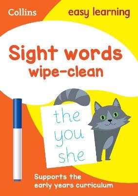 Sight Words Age 3-5 Wipe Clean Activity Book -  Collins Easy Learning