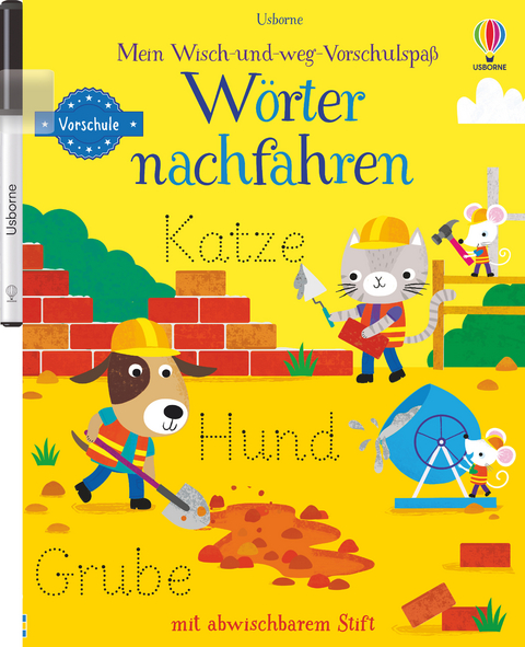 Mein Wisch-und-weg-Vorschulspaß: Wörter nachfahren