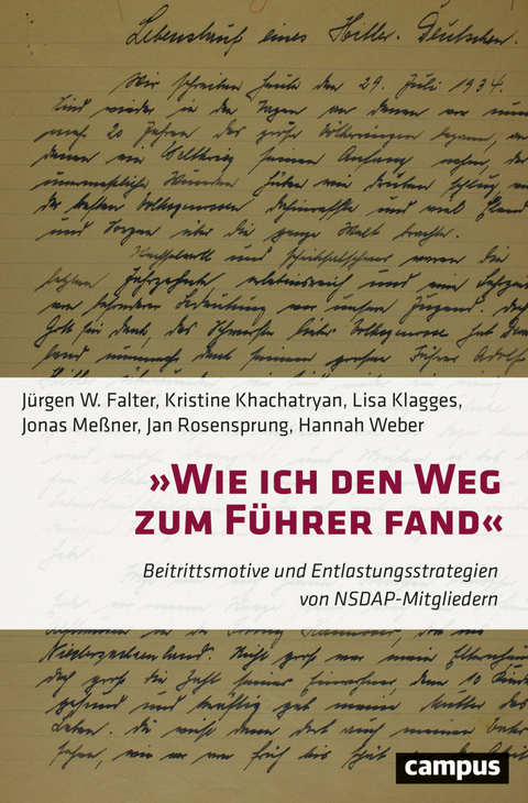 »Wie ich den Weg zum Führer fand« - Jürgen W. Falter, Kristine Khachatryan, Lisa Klagges, Jonas Meßner, Jan Rosensprung, Hannah Weber