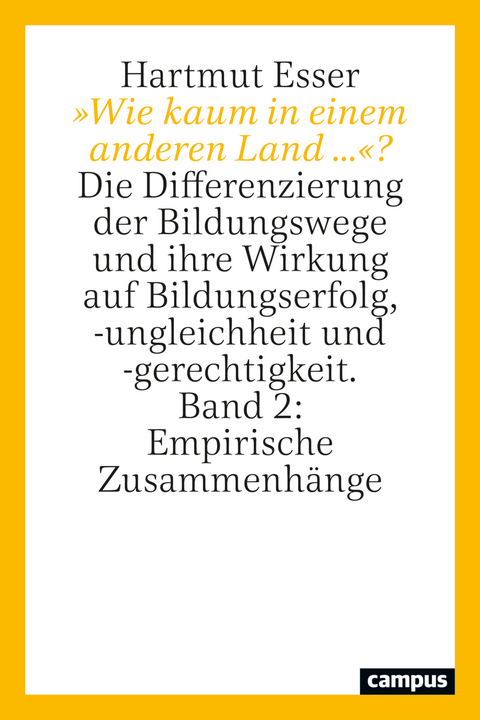 „Wie kaum in einem anderen Land ..."? - Hartmut Esser