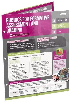 Rubrics for Formative Assessment and Grading - Susan M. Brookhart