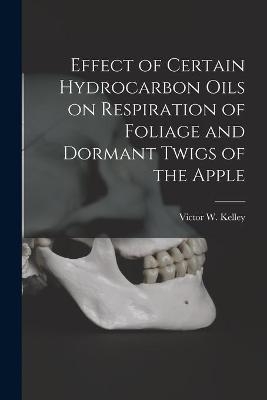 Effect of Certain Hydrocarbon Oils on Respiration of Foliage and Dormant Twigs of the Apple - 