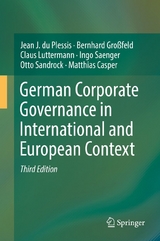 German Corporate Governance in International and European Context - Jean J. Du Plessis, Bernhard Großfeld, Claus Luttermann, Ingo Saenger, Otto Sandrock, Matthias Casper