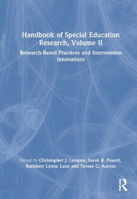 Handbook of Special Education Research, Volume II - 