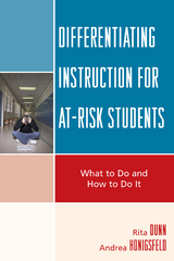 Differentiating Instruction for At-Risk Students -  Rita Dunn,  Andrea Honigsfeld