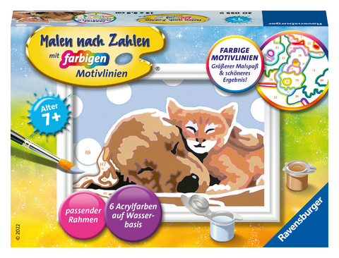 Ravensburger Malen nach Zahlen 20055 - Tierliebe – Kinder ab 9 Jahren