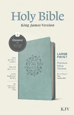KJV Large Print Premium Value Thinline Bible, Filament Enabl -  Tyndale
