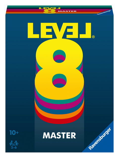 Ravensburger 20868 - Level 8 Master, Die Master Version des beliebten Kartenspiels für 2-6 Spieler ab 10 Jahren / Familienspiel / Reisespiel