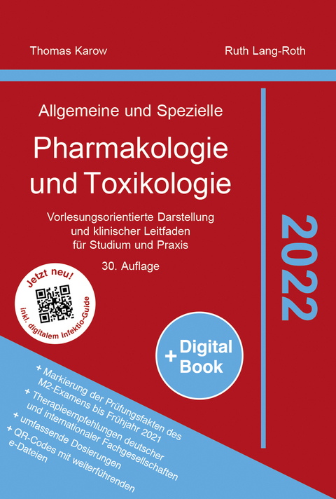 Allgemeine und spezielle Pharmakologie und Toxikologie 2022 - Thomas Karow, Ruth Lang-Roth