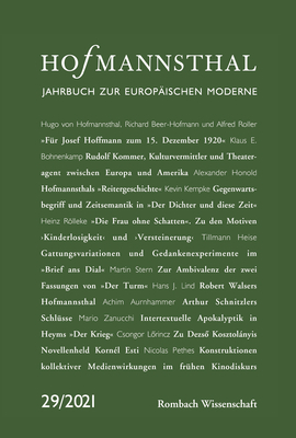 Hofmannsthal – Jahrbuch zur europäischen Moderne - 