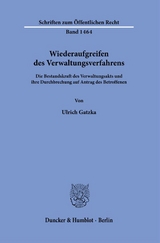 Wiederaufgreifen des Verwaltungsverfahrens. - Ulrich Gatzka