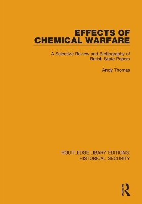 Effects of Chemical Warfare - Andy Thomas,  Stockholm International Peace Research Institute