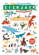 Mein riesengroßes ZICKZACK Ausklappbuch – Dinosaurier -  Makii
