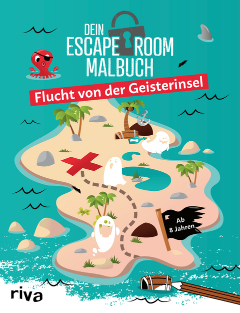 Dein Escape-Room-Malbuch – Flucht von der Geisterinsel - Emma Hegemann