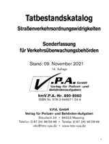 Bundeseinheitlicher Tatbestandskatalog - Sonderfassung für Verkehrsüberwachung - V.P.A. GmbH