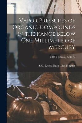 Vapor Pressures of Organic Compounds in the Range Below One Millimeter of Mercury; NBS Technical Note 70 - 