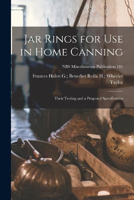 Jar Rings for Use in Home Canning - 