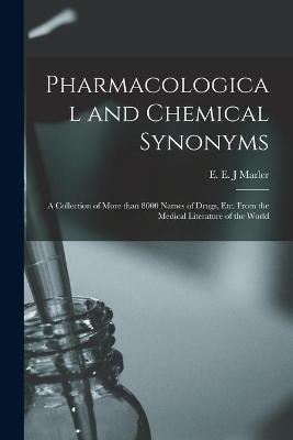 Pharmacological and Chemical Synonyms - 