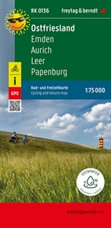 Ostfriesland, Rad- und Freizeitkarte 1:75.000, freytag & berndt, RK 0136 - 