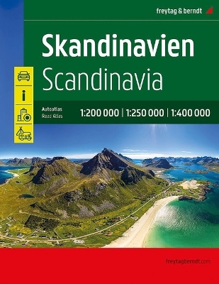 Skandinavien, Autoatlas 1:200.000 - 1:400.000, freytag & berndt