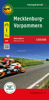 Mecklenburg-Vorpommern, Motorradkarte 1:250.000, freytag & berndt - 