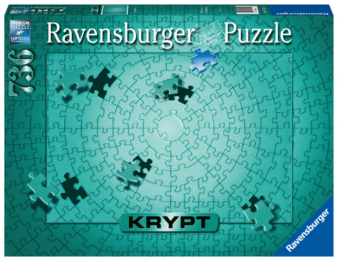 Ravensburger Puzzle 17151 - Krypt Puzzle Metallic Mint - Schweres Puzzle für Erwachsene und Kinder ab 14 Jahren, mit 736 Teilen