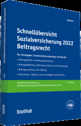 Schnellübersicht Sozialversicherung 2022 Beitragsrecht - Geiken, Manfred