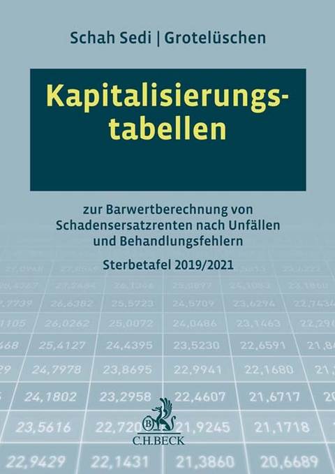 Kapitalisierungstabellen - Cordula Schah Sedi, Frank Grotelüschen