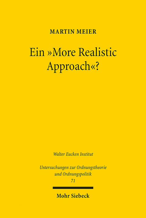 Ein "More Realistic Approach"? - Martin Meier