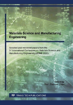 Materials Science and Manufacturing Engineering - 