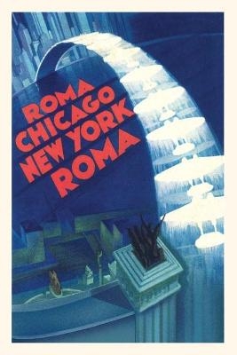 Vintage Journal Roma, Chicago, New York Roma, Travel Poster