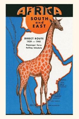 Vintage Journal Map of South-East Africa