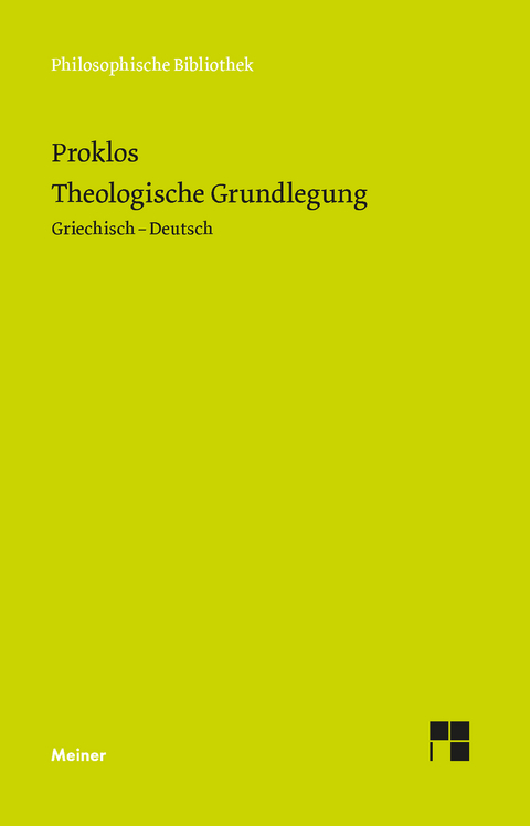 Theologische Grundlegung -  Proklos